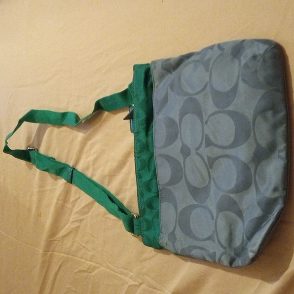 Coach Purse green/blue - Picture 3 of 4